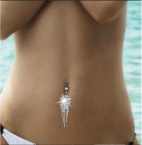 diamond tassel belly ring stainless steel crystal pierced navel bell button rings women fashion body jewelry1061539, Silver
diamond tassel belly ring stainless steel crystal pierced navel bell button rings women fashion body jewelry1061539, Silver