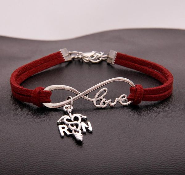 2020 whole nurse sign love infinity charm bracelets bangles red leather suede rope bracelets for women men jewe3248802, Golden;silver
2020 whole nurse sign love infinity charm bracelets bangles red leather suede rope bracelets for women men jewe3248802, Golden;silver