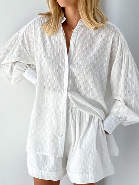 active sets casual jacquard shorts suit women 2023 summer loose long sleeve shirt two piece set lady hawaiian style 2 230707
active sets casual jacquard shorts suit women 2023 summer loose long sleeve shirt two piece set lady hawaiian style 2 230707