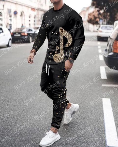 men's tracksuits men's suit spring autumn men's fashion casual music notation print long sleeve t-shirt jogging sports pants, Gray
men's tracksuits men's suit spring autumn men's fashion casual music notation print long sleeve t-shirt jogging sports pants, Gray