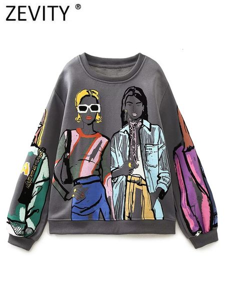 women's hoodies sweatshirts zevity women fashion modern ladies print loose fleece female o neck long sleeve chic pullovers h2840 23070, Black
women's hoodies sweatshirts zevity women fashion modern ladies print loose fleece female o neck long sleeve chic pullovers h2840 23070, Black