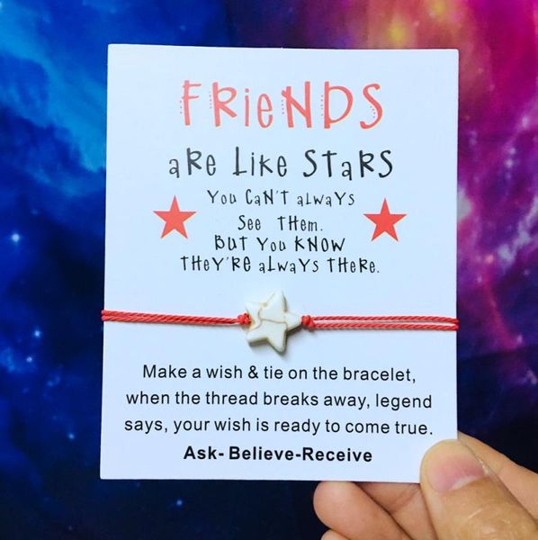 2021 friendship bracelets star design vintage jewelry white turquoise girls boys bracelets gift couple red string whole handma2229982, Golden;silver 
2021 friendship bracelets star design vintage jewelry white turquoise girls boys bracelets gift couple red string whole handma2229982, Golden;silver