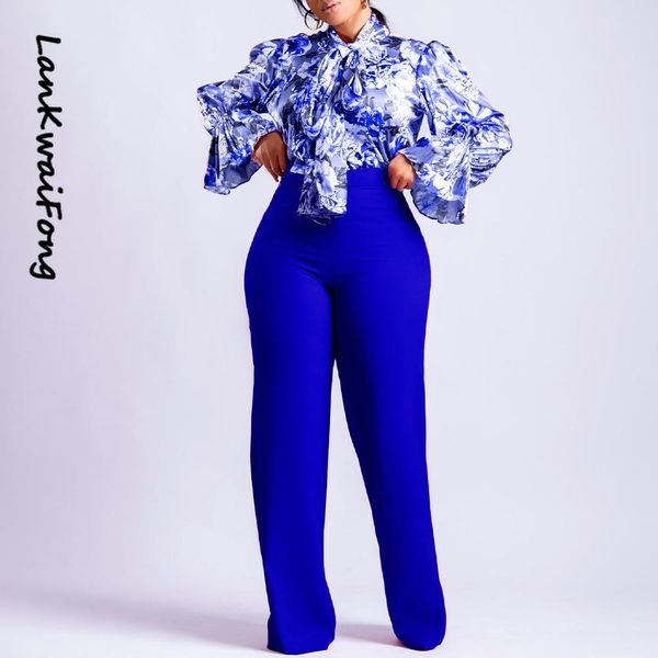 sweaters lkf 2023 new 2 piece women's flower print shirt pants suit casual commuter elegant clothing laceup wideleg pants, White;black
sweaters lkf 2023 new 2 piece women's flower print shirt pants suit casual commuter elegant clothing laceup wideleg pants, White;black