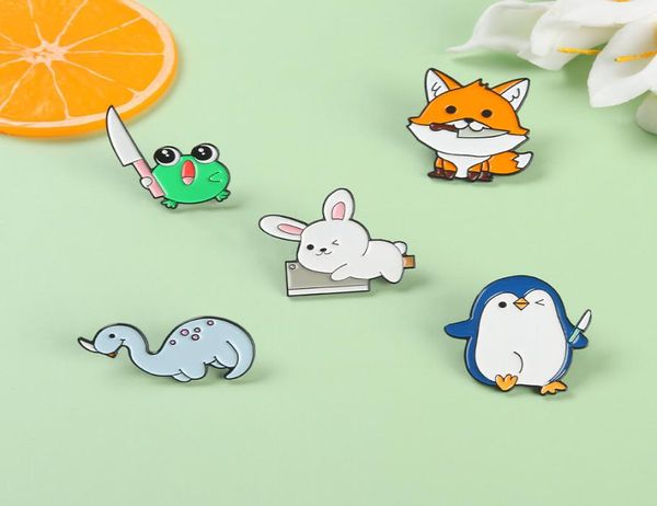 cute animal enamel brooch small size frog rabbit penguin dinosaur fox with knife bag hat decor jewelry badge women denim lapel pin3110413, Gray
cute animal enamel brooch small size frog rabbit penguin dinosaur fox with knife bag hat decor jewelry badge women denim lapel pin3110413, Gray