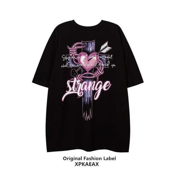 stussys men's t-shirt trendy brand love cross short sleeve oversize american high street men's and women's lazy style t-shirt, White;black
stussys men's t-shirt trendy brand love cross short sleeve oversize american high street men's and women's lazy style t-shirt, White;black