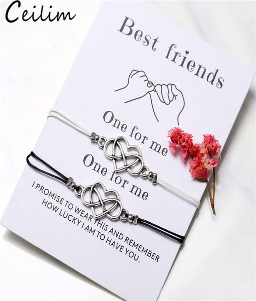 bohemian heart couples bracelets set for women men infinite knot wax rope bracelet friend wish card jewelry 2pcsset6851002, Golden;silver
bohemian heart couples bracelets set for women men infinite knot wax rope bracelet friend wish card jewelry 2pcsset6851002, Golden;silver