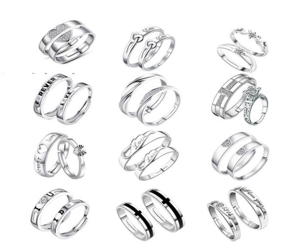 16 styles 925 sterling silver couple rings with rhinestone opening adjustable romance lovers rings for women and men fashion jewel7701795
16 styles 925 sterling silver couple rings with rhinestone opening adjustable romance lovers rings for women and men fashion jewel7701795