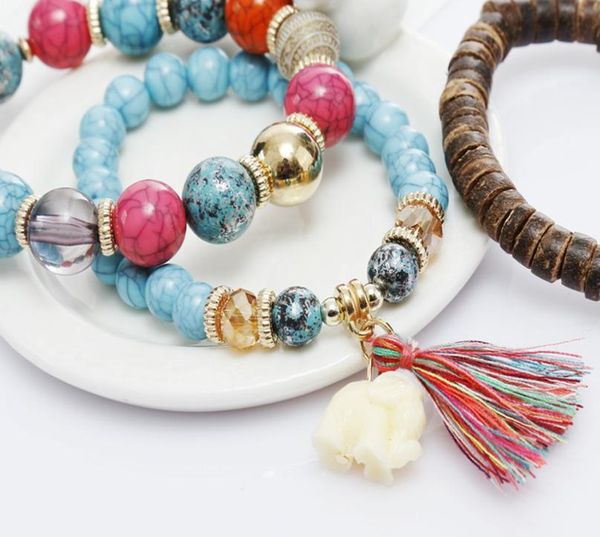 fashion allmatch cute elephant bracelet multilayer handmade beaded bracelet turquoise wood tassel bracelet9297102, Black
fashion allmatch cute elephant bracelet multilayer handmade beaded bracelet turquoise wood tassel bracelet9297102, Black