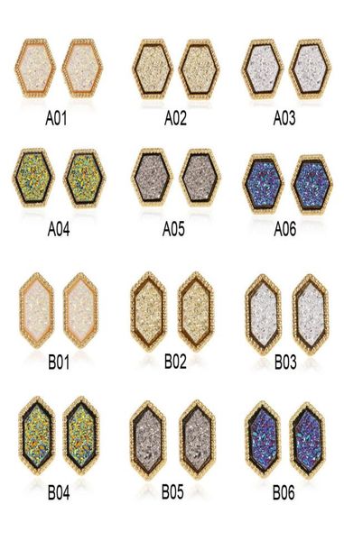 selling 18k gold filled druzy stud earrings trendy womens wholesaling 12mm hexagon resin drusy earring jewelry5411842, Golden;silver
selling 18k gold filled druzy stud earrings trendy womens wholesaling 12mm hexagon resin drusy earring jewelry5411842, Golden;silver