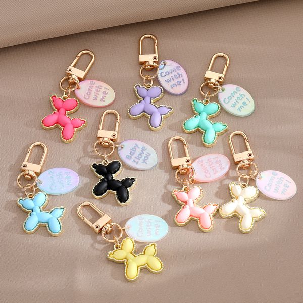 creative cartoon balloon dog keychain pendant plastic resin electroplating alloy animal car bag keychains jewelry accessories gift in bulk, Silver
creative cartoon balloon dog keychain pendant plastic resin electroplating alloy animal car bag keychains jewelry accessories gift in bulk, Silver