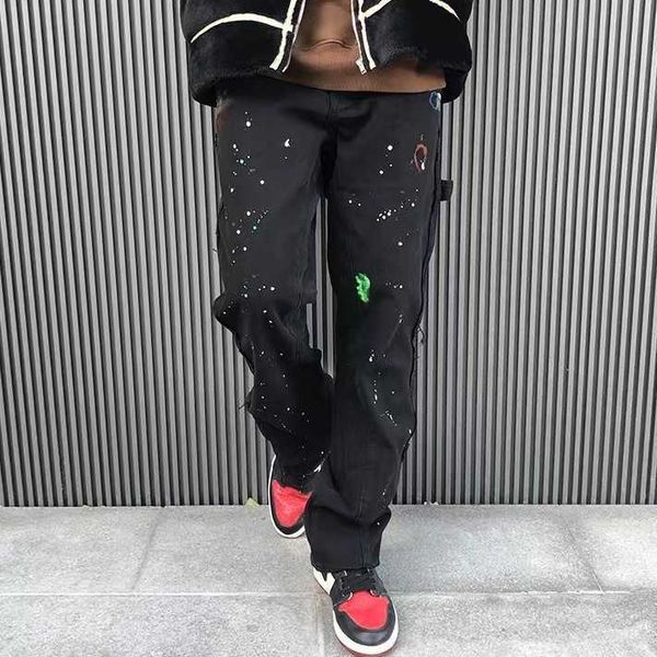 designer mens jeans sports pants slim denim straight sweatpants speckled letter print women high street couple galleryes dept loose flare ca, Blue
designer mens jeans sports pants slim denim straight sweatpants speckled letter print women high street couple galleryes dept loose flare ca, Blue