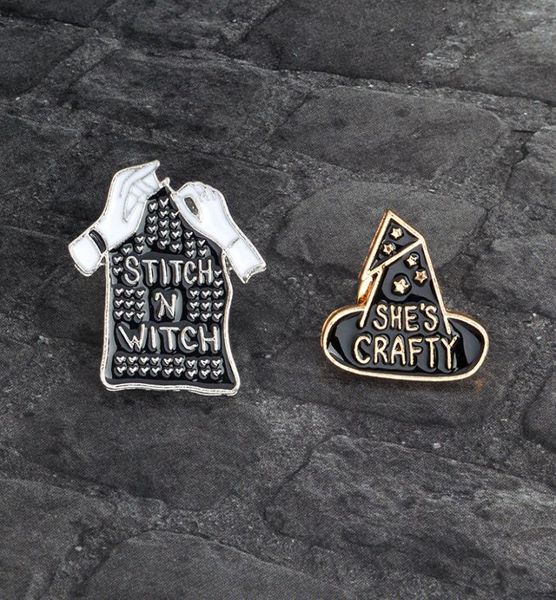 creative brooch magic hat quotshe039s craftyquot black arm quotstitch n witchquot lapel denim ornament badge combinatio5346027, Gray
creative brooch magic hat quotshe039s craftyquot black arm quotstitch n witchquot lapel denim ornament badge combinatio5346027, Gray