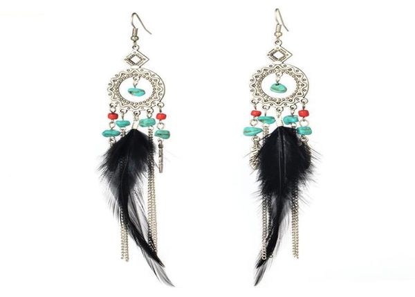 charming elegant ehnic bohemian black feather earrings long pendant ear orenaments for female wedding party accessories jewlery9141067, Silver
charming elegant ehnic bohemian black feather earrings long pendant ear orenaments for female wedding party accessories jewlery9141067, Silver