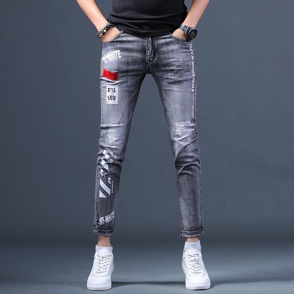 men's jeans mens anklelength prints denim pants slimfit casual street fashion gray pants; 230707, Blue
men's jeans mens anklelength prints denim pants slimfit casual street fashion gray pants; 230707, Blue