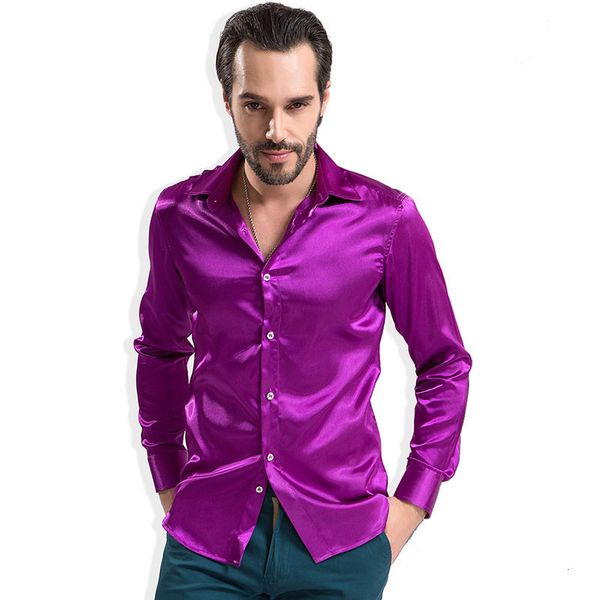 men's dress shirts luxury brand party fashion trend tuxedo bright colors silk smooth long sleeves solid color buttons shirt for men 230, White;black
men's dress shirts luxury brand party fashion trend tuxedo bright colors silk smooth long sleeves solid color buttons shirt for men 230, White;black