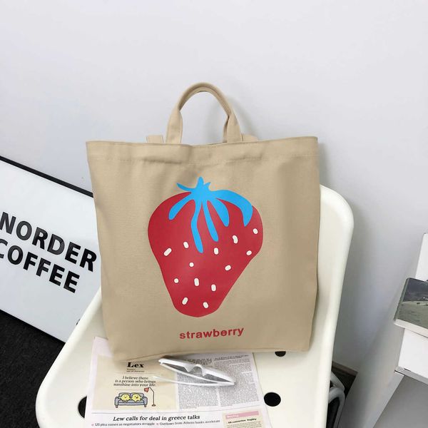 canvas women's bag new high capacity handbag student study bag ins one shoulder printed strawberry tote bag
canvas women's bag new high capacity handbag student study bag ins one shoulder printed strawberry tote bag