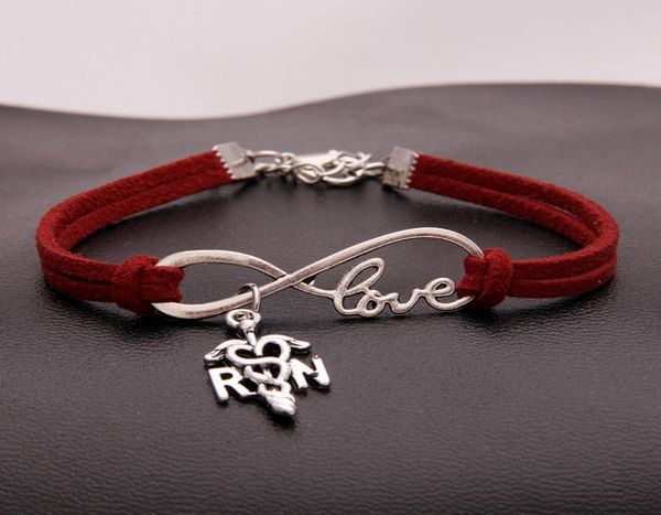 2020 whole nurse sign love infinity charm bracelets bangles red leather suede rope bracelets for women men jewe3442416, Golden;silver
2020 whole nurse sign love infinity charm bracelets bangles red leather suede rope bracelets for women men jewe3442416, Golden;silver