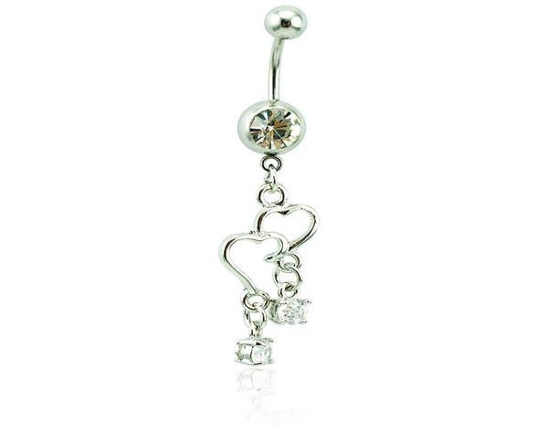 belly button rings surgical steel barbell dangle double heart mix gem navel body piercing jewelry1892086, Silver
belly button rings surgical steel barbell dangle double heart mix gem navel body piercing jewelry1892086, Silver