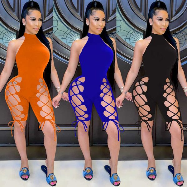 women fashion jumpsuit hollowed out shorts set designers one-piece suit slim fitting breathable summer womens clothing, Black;white
women fashion jumpsuit hollowed out shorts set designers one-piece suit slim fitting breathable summer womens clothing, Black;white