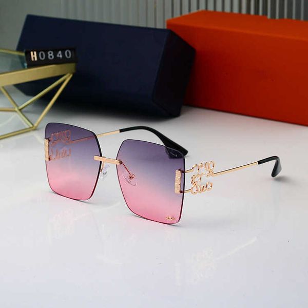 

Fashion Lou top cool sunglasses New Trimmed Sunglasses Women's Box Lens Printed Frameless with original box