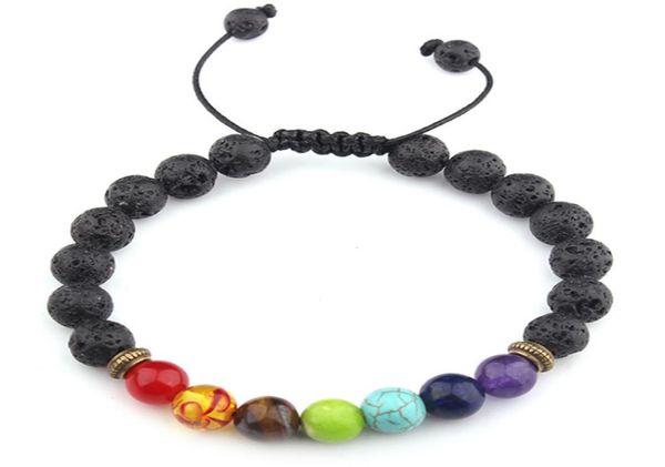 natural stone jewelry 8mm volcanic stone woven bracelet fashion seven chakra weaving bracelet for charms women men2817855, Black
natural stone jewelry 8mm volcanic stone woven bracelet fashion seven chakra weaving bracelet for charms women men2817855, Black