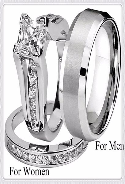 his and hers fashion 316l stainless steel titanium princess engagement wedding band ring jewelry set cne fast 1952054, Golden;silver
his and hers fashion 316l stainless steel titanium princess engagement wedding band ring jewelry set cne fast 1952054, Golden;silver