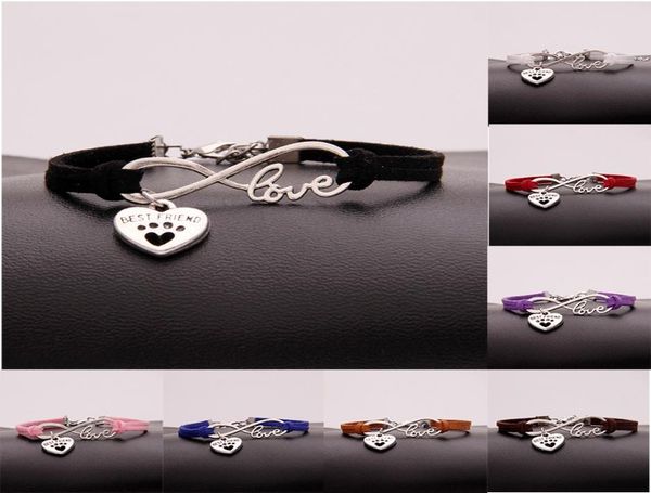 vintage silver love infinity friend peach heart bracelet dog paw prints bangle for men women velvet rope cuff bracelets jewel1262010, Golden;silver
vintage silver love infinity friend peach heart bracelet dog paw prints bangle for men women velvet rope cuff bracelets jewel1262010, Golden;silver