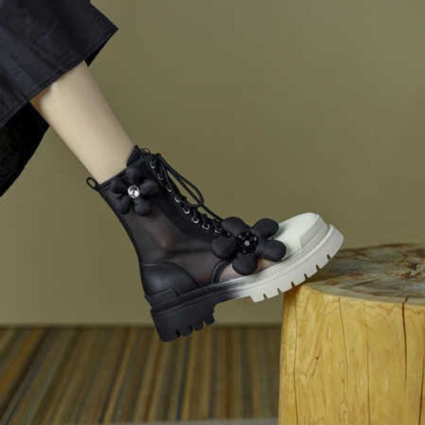 2022 new matsuke mesh thick flat bottom martin summer short fashion flower cool boots women, Black
2022 new matsuke mesh thick flat bottom martin summer short fashion flower cool boots women, Black