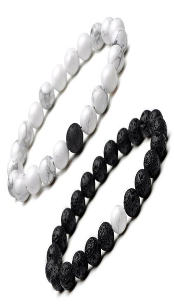 2pcs natural stone beaded strands bracelet set black lava white turquoise rock chakra bracelets couple distance bracelets for wome7561860
2pcs natural stone beaded strands bracelet set black lava white turquoise rock chakra bracelets couple distance bracelets for wome7561860
