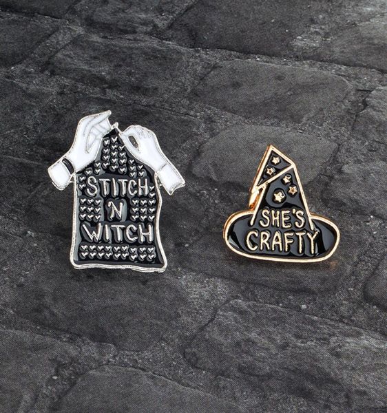 creative brooch magic hat quotshe039s craftyquot black arm quotstitch n witchquot lapel denim ornament badge combinatio6836539, Gray
creative brooch magic hat quotshe039s craftyquot black arm quotstitch n witchquot lapel denim ornament badge combinatio6836539, Gray