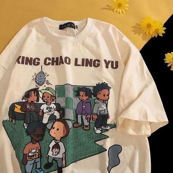womens tshirt american harajuku cartoon graphic t shirt fashion hip hop street men and women loose retro short oversized sleeve 230707, White
womens tshirt american harajuku cartoon graphic t shirt fashion hip hop street men and women loose retro short oversized sleeve 230707, White