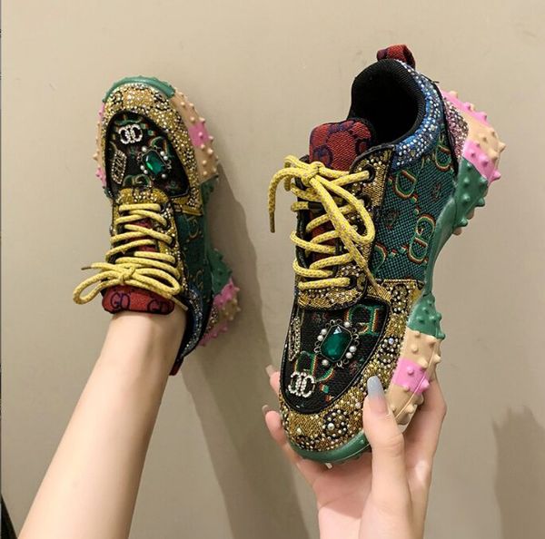 designer women casual shoes rhyton sneakers men skateboard shoes striped leather embroidery stripes daddy shoes luxurys designer color block, Black
designer women casual shoes rhyton sneakers men skateboard shoes striped leather embroidery stripes daddy shoes luxurys designer color block, Black