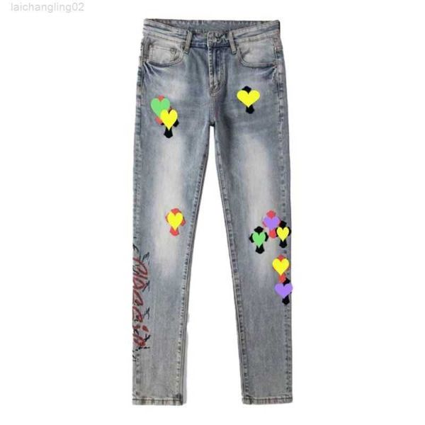 men's jeans designers jean chr heart trousers men embroidery patchwork ripped for trend brand motorcycle pant mens skinny fashion nri2, Blue
men's jeans designers jean chr heart trousers men embroidery patchwork ripped for trend brand motorcycle pant mens skinny fashion nri2, Blue