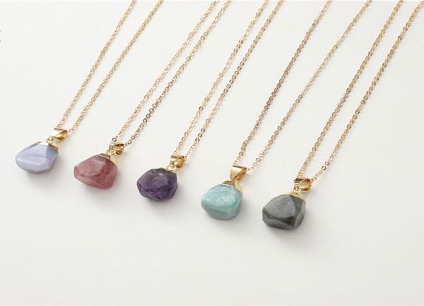 new creative irregular different natural crystal stone healing gold plated chain pendant necklaces women lz8584426892, Silver
new creative irregular different natural crystal stone healing gold plated chain pendant necklaces women lz8584426892, Silver