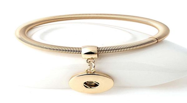 simple 3 colors 230 vintage elastic snap button bracelet bangle interchangeable charm jewelry for women menfit 18mm snap button 1727512, Golden;silver
simple 3 colors 230 vintage elastic snap button bracelet bangle interchangeable charm jewelry for women menfit 18mm snap button 1727512, Golden;silver