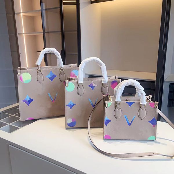 tote bag handbag designer bag glamour gradient colour leather rainbow letter embossing flower monograms on the go handbag purse crossbody sh
tote bag handbag designer bag glamour gradient colour leather rainbow letter embossing flower monograms on the go handbag purse crossbody sh