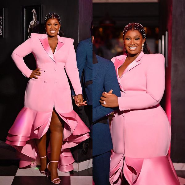 plus size women evening dress custom made pink ruffles blazer female celebrity show wear prom suits1 piece, Black;red
plus size women evening dress custom made pink ruffles blazer female celebrity show wear prom suits1 piece, Black;red