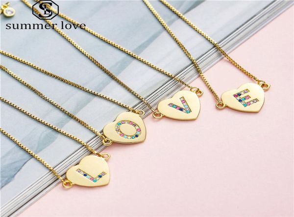 26 initial letter heart bracelet hand catenary gold plated cubic zirconia a to z adjustable english alphabet bracelet for women m2928180, Black
26 initial letter heart bracelet hand catenary gold plated cubic zirconia a to z adjustable english alphabet bracelet for women m2928180, Black