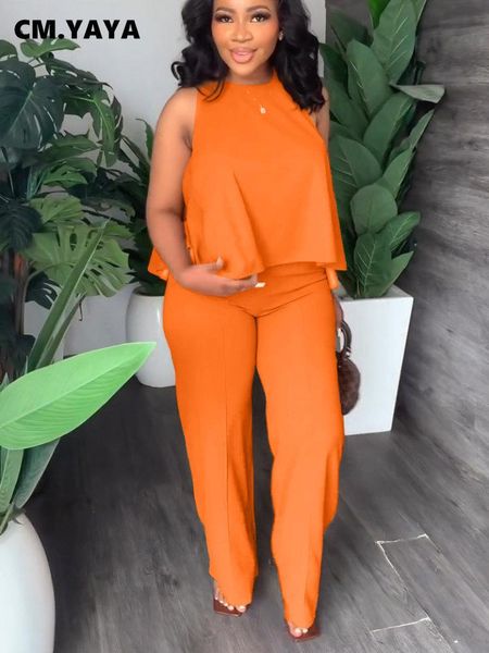 sweaters cm.yaya elegant women two 2 piece set outfits fashion sleeveless flare tank and straight pants suit winter 2022 tracksuit, White;black
sweaters cm.yaya elegant women two 2 piece set outfits fashion sleeveless flare tank and straight pants suit winter 2022 tracksuit, White;black