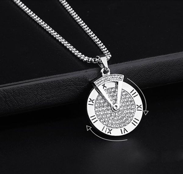 spinner time pendant necklace stainless steel zircon women mens necklace fashion jewelry with roman numeral luckey pendant9365857, Silver
spinner time pendant necklace stainless steel zircon women mens necklace fashion jewelry with roman numeral luckey pendant9365857, Silver
