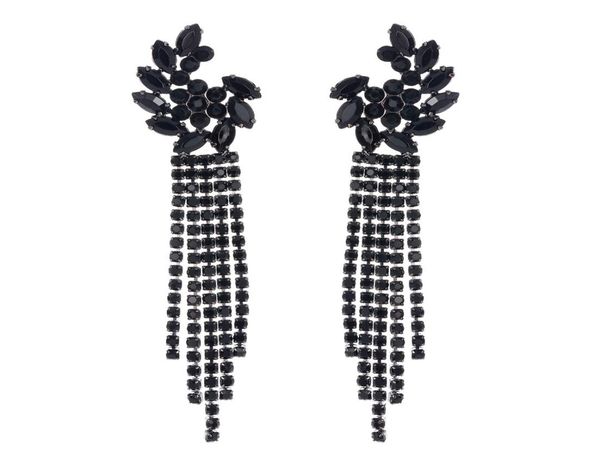 shiny black rhinestone long tassel wedding dangle earring for women luxury crystal drop earrings jewelry gift1667420, Silver
shiny black rhinestone long tassel wedding dangle earring for women luxury crystal drop earrings jewelry gift1667420, Silver