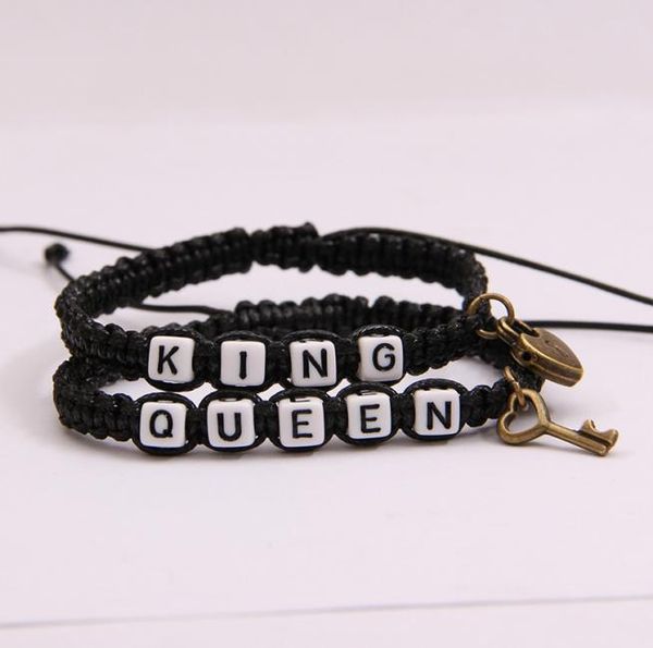 2pcslot her king and his queen charm couple bracelets for women men vintage key lock braided rope wrap bangle fashion lovers jewe1195071, Golden;silver
2pcslot her king and his queen charm couple bracelets for women men vintage key lock braided rope wrap bangle fashion lovers jewe1195071, Golden;silver