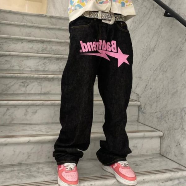 men's jeans y2k highwaisted straight trend printed mens loose casual wideleg patns harajuku retro street hip hop denim trousers 230707, Blue
men's jeans y2k highwaisted straight trend printed mens loose casual wideleg patns harajuku retro street hip hop denim trousers 230707, Blue