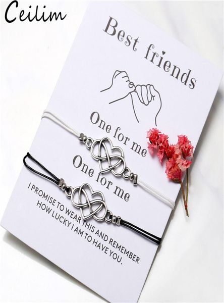 bohemian heart couples bracelets set for women men infinite knot wax rope bracelet friend wish card jewelry 2pcsset5144232, Golden;silver
bohemian heart couples bracelets set for women men infinite knot wax rope bracelet friend wish card jewelry 2pcsset5144232, Golden;silver