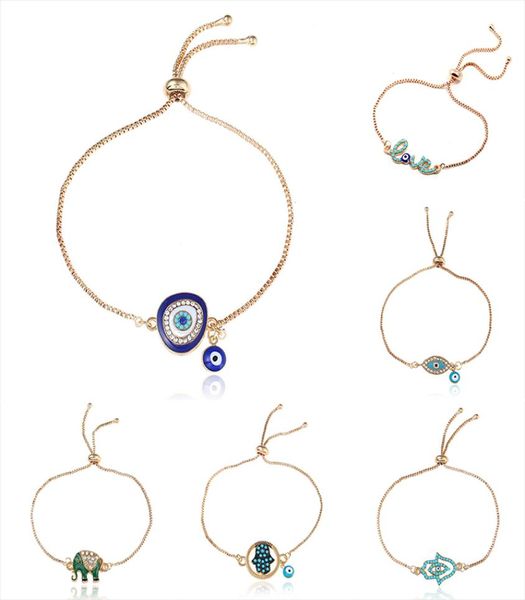 new turkey blue evil eye bracelets for women men good luck hamsa hand elephant love letter charm adjustable chains bangle fashion 7002944, Golden;silver
new turkey blue evil eye bracelets for women men good luck hamsa hand elephant love letter charm adjustable chains bangle fashion 7002944, Golden;silver
