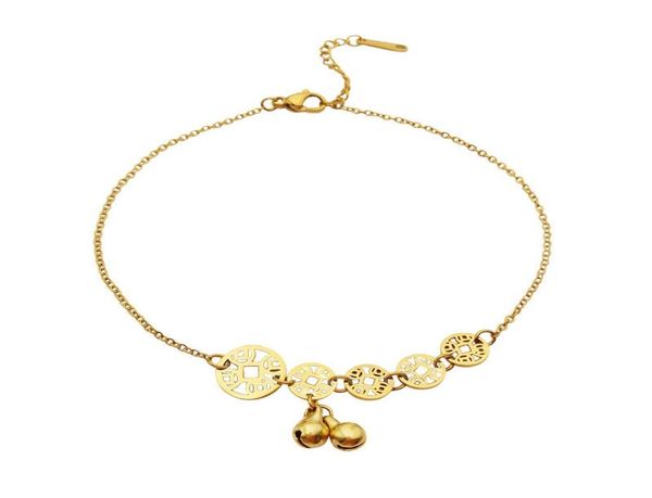 classic coin bell pendant titanium steel gold anklet for women fashion korean butterfly ankle jewelry girls swimsuit party gi7472010, Red;blue
classic coin bell pendant titanium steel gold anklet for women fashion korean butterfly ankle jewelry girls swimsuit party gi7472010, Red;blue