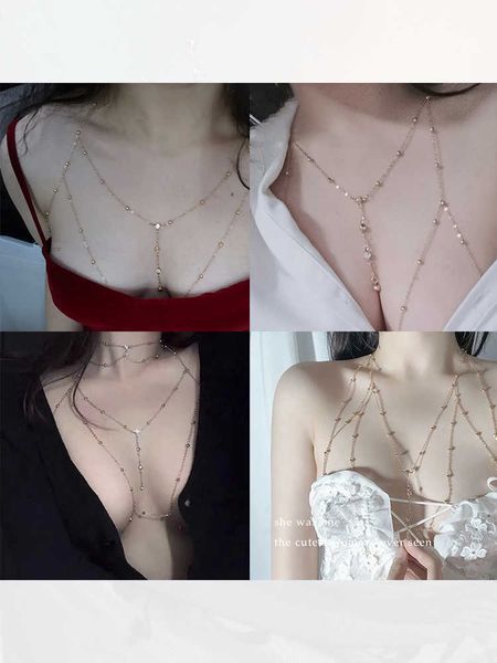 chains chest chain body chain collarbone chain 2023 new necklace women's decorative chain non fading female jewelry, Silver
chains chest chain body chain collarbone chain 2023 new necklace women's decorative chain non fading female jewelry, Silver