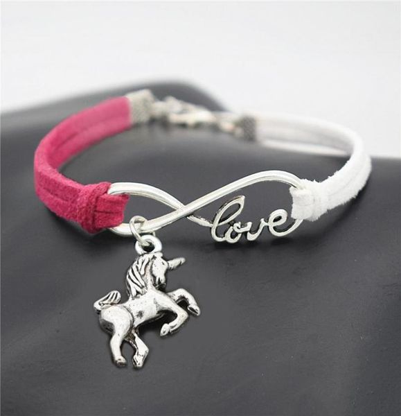 bohemian infinity love animal horse unicorn pendant bracelets for women men rose red white leather suede rope wrap charm trend jew1735975, Golden;silver 
bohemian infinity love animal horse unicorn pendant bracelets for women men rose red white leather suede rope wrap charm trend jew1735975, Golden;silver