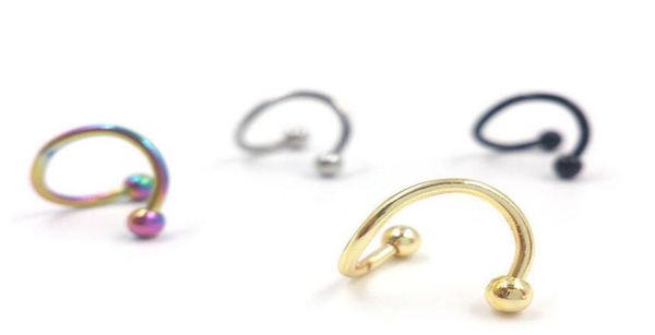 punk stainless steel nose rings s spiral helix ear stud lip nose ring body piercing jewelry2994292, Silver
punk stainless steel nose rings s spiral helix ear stud lip nose ring body piercing jewelry2994292, Silver