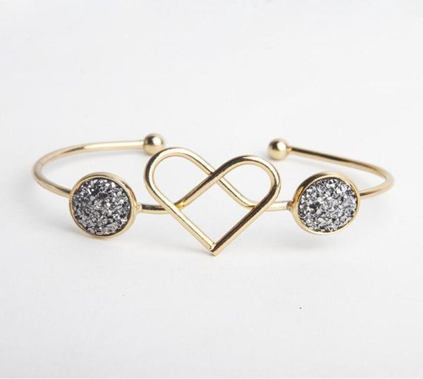 wholenew fashion druzy drusy bracelet gold plated knotted love heart open adjustable bangle bracelets for women lady jewelry6537176, Black
wholenew fashion druzy drusy bracelet gold plated knotted love heart open adjustable bangle bracelets for women lady jewelry6537176, Black